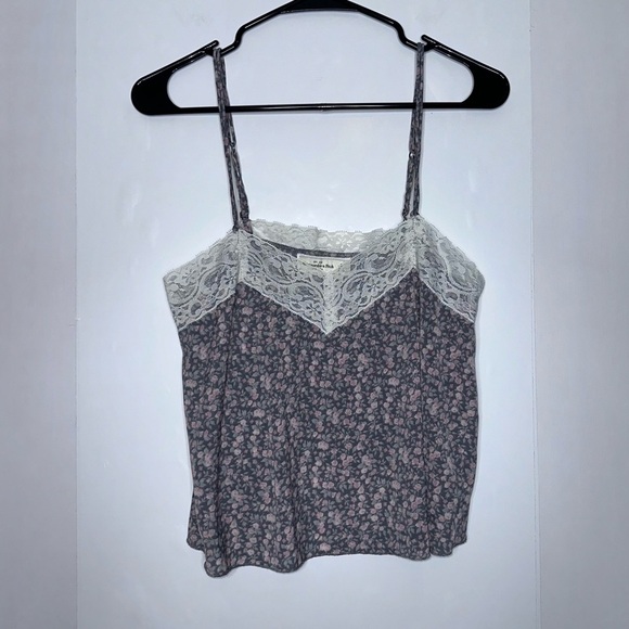 Abercrombie & Fitch floral lace camisole tank top size small - Picture 1 of 4
